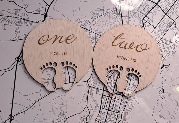 The little feet - monthly cards