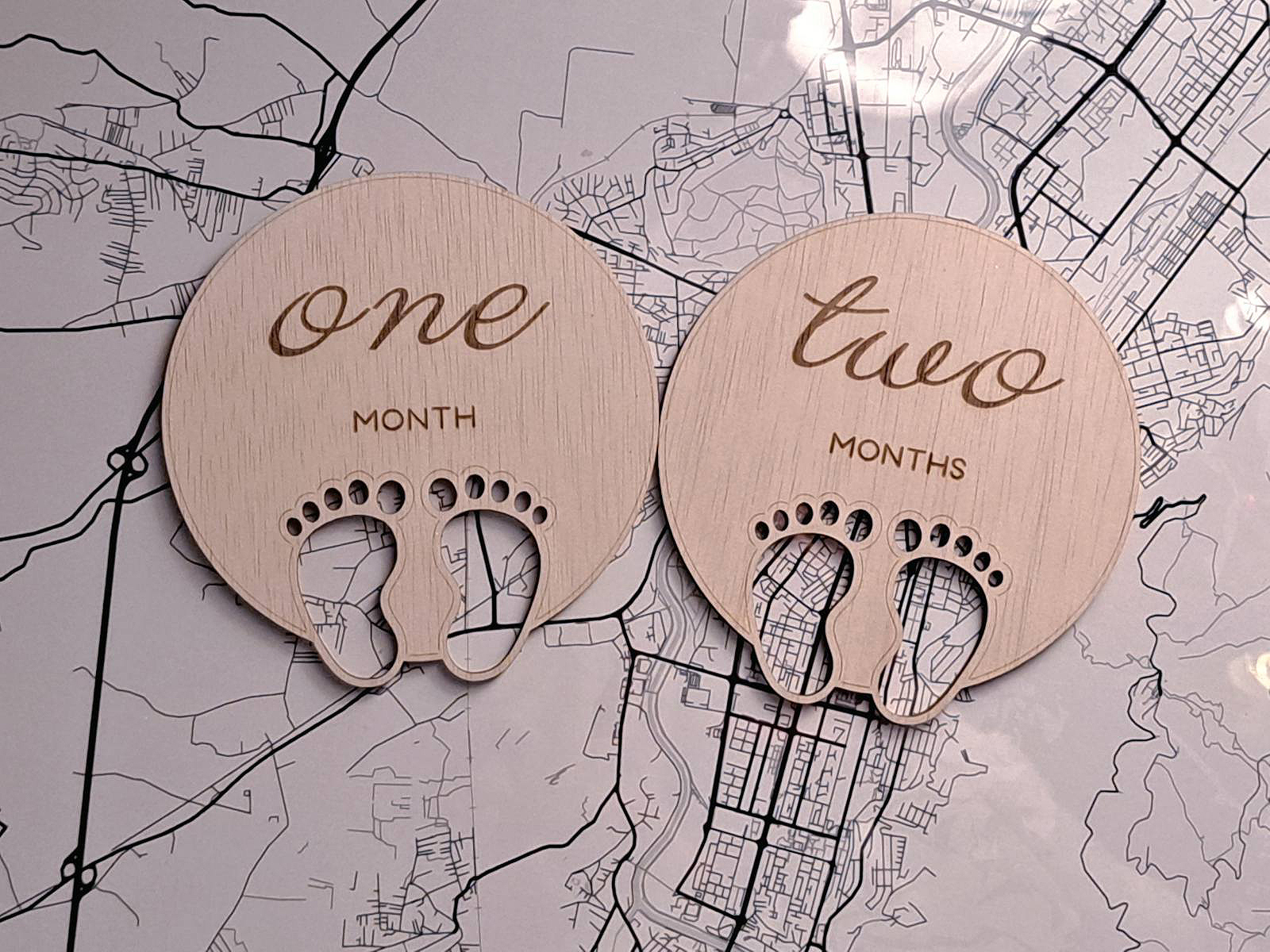 The little feet - monthly cards